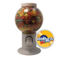 White Gumball Machine Filled w/ Jelly Beans